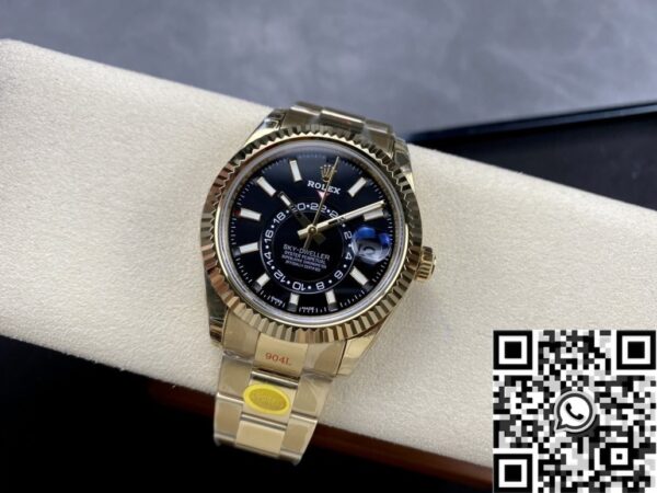 Sky-Dweller Rolex Gold M326938-0004 Black Dial Noob Factory