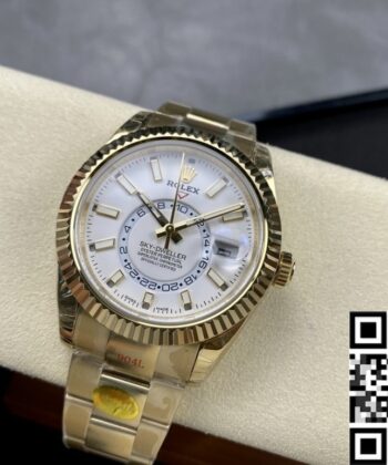 Noob Sky Dweller Watch Rolex M326938-0005 White Dial