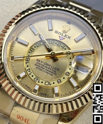 Rolex Sky Dweller Watches M326933-0009 Golden Noob Factory