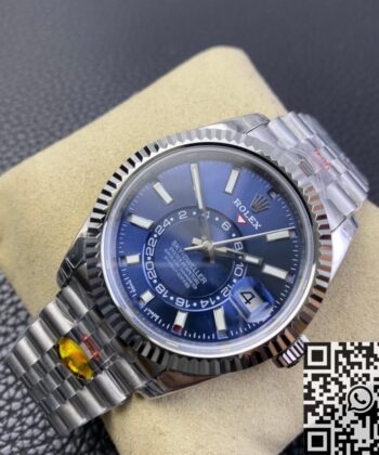 Noob Factory Fake Rolex Sky Dweller M326934-0004 Blue Dial