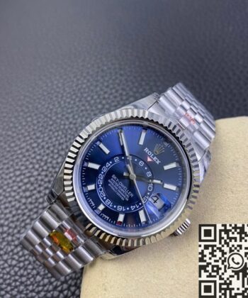 Noob Factory Fake Rolex Sky Dweller M326934-0004 Blue Dial
