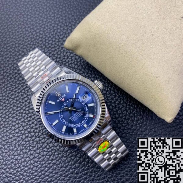 Noob Factory Fake Rolex Sky Dweller M326934-0004 Blue Dial