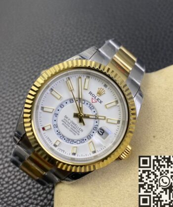 Noob Factory Replica Rolex Sky Dweller M326933-0009 White Dial