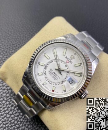 Sky Dweller Fake Watches Rolex M326934-0001 White Dial