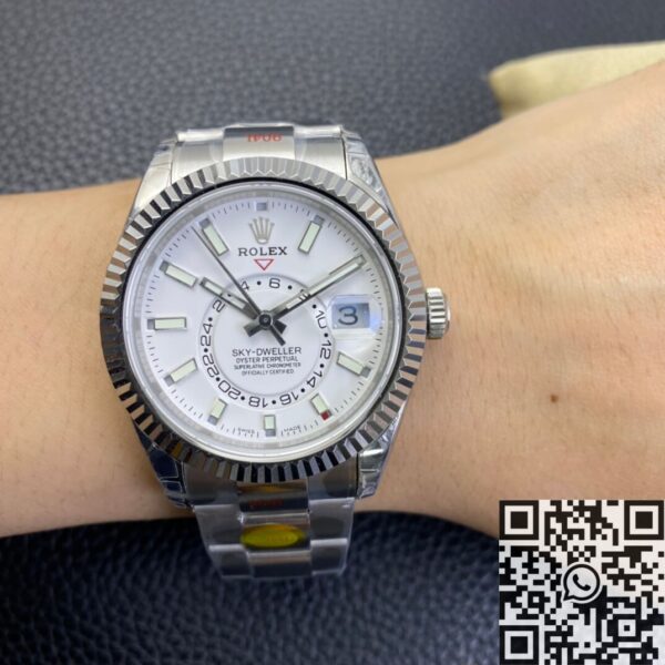 Sky Dweller Fake Watches Rolex M326934-0001 White Dial