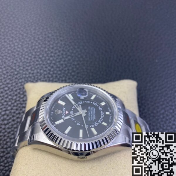 Fake Sky Dweller Watch Rolex M326934-0005 Gloss Black Dial