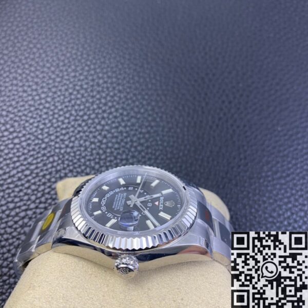 Fake Sky Dweller Watch Rolex M326934-0005 Gloss Black Dial