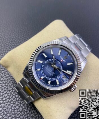 Noob Replica Sky Dweller Rolex M326934-0003 Blue Dial Watch