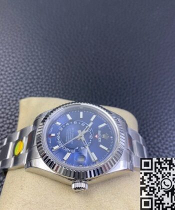 Noob Replica Sky Dweller Rolex M326934-0003 Blue Dial Watch
