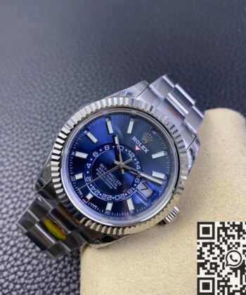 Noob Replica Sky Dweller Rolex M326934-0003 Blue Dial Watch
