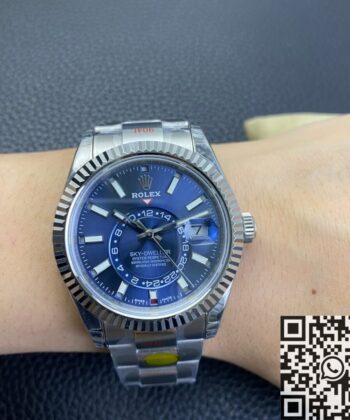 Noob Replica Sky Dweller Rolex M326934-0003 Blue Dial Watch
