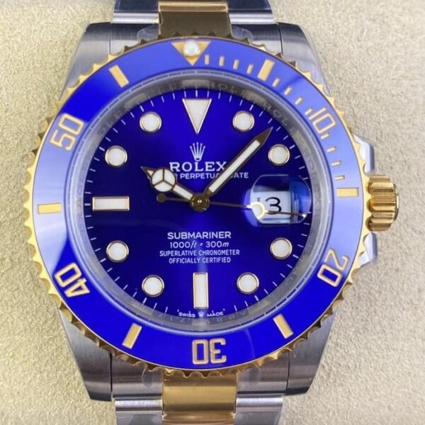 Rolex Submariner Blue M126613LB-0002 Gold Watch Size 41mm