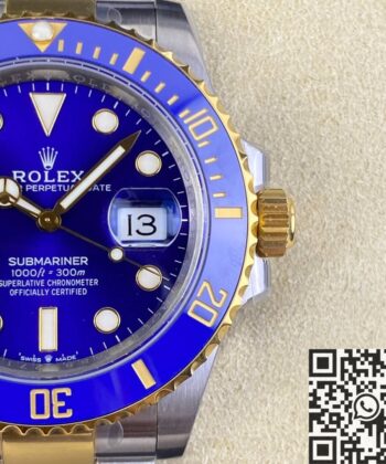 Rolex Submariner Blue M126613LB-0002 Gold Watch Size 41mm