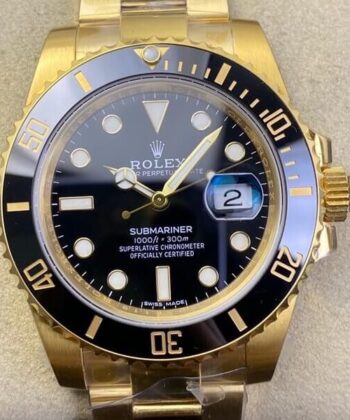 Rolex Submariner Date 116618LN-97208 Gold Watch Size 40mm