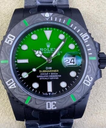 Rolex The Submariner Custom Gradient Green Size 40mm Watch