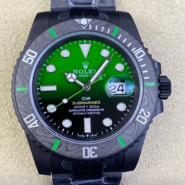 Rolex The Submariner Custom Gradient Green Size 40mm Watch