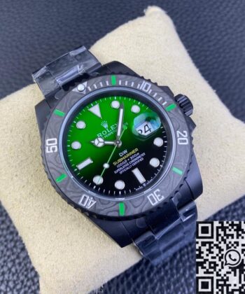 Rolex The Submariner Custom Gradient Green Size 40mm Watch