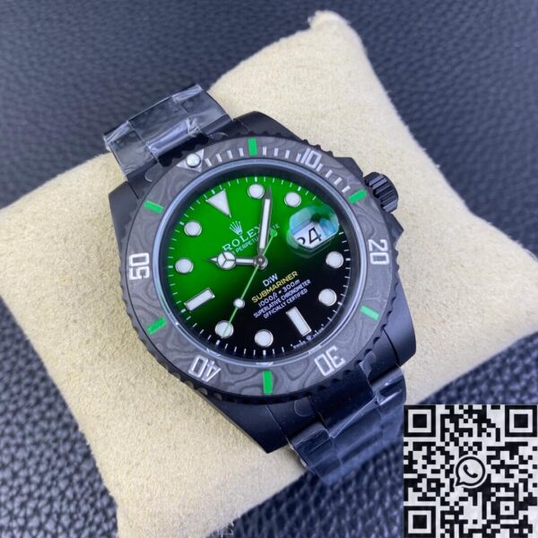 Rolex The Submariner Custom Gradient Green Size 40mm Watch