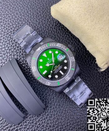 Rolex The Submariner Custom Gradient Green Size 40mm Watch
