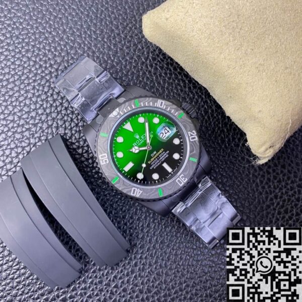 Rolex The Submariner Custom Gradient Green Size 40mm Watch