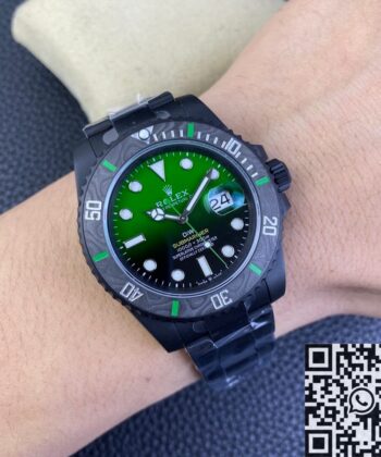 Rolex The Submariner Custom Gradient Green Size 40mm Watch