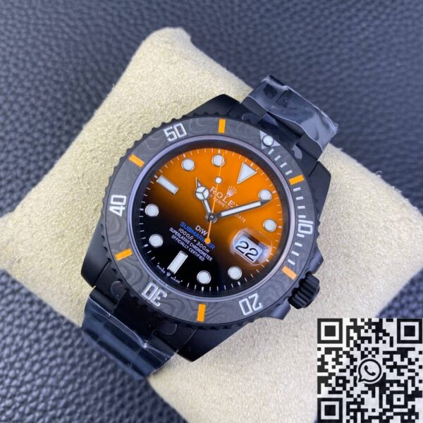 Rolex Watch Submariner Custom Gradient Orange Size 40mm VS
