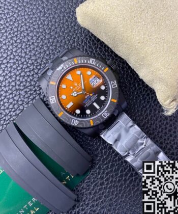 Rolex Watch Submariner Custom Gradient Orange Size 40mm VS