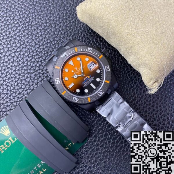 Rolex Watch Submariner Custom Gradient Orange Size 40mm VS