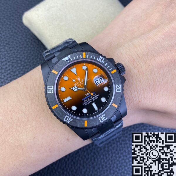 Rolex Watch Submariner Custom Gradient Orange Size 40mm VS