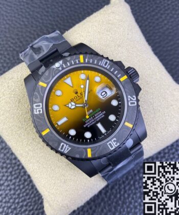 Date Rolex Submariner​ Custom Gradient Yellow Size 40mm Watch
