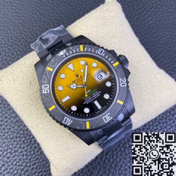 Date Rolex Submariner​ Custom Gradient Yellow Size 40mm Watch