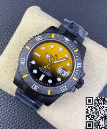Date Rolex Submariner​ Custom Gradient Yellow Size 40mm Watch