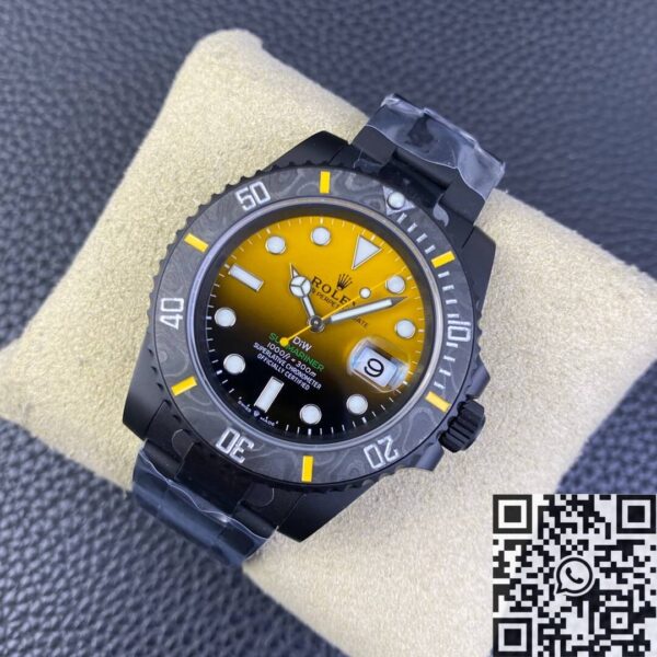 Date Rolex Submariner​ Custom Gradient Yellow Size 40mm Watch