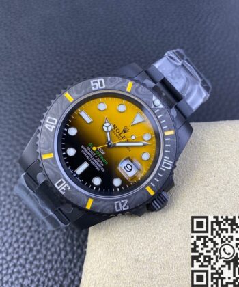 Date Rolex Submariner​ Custom Gradient Yellow Size 40mm Watch