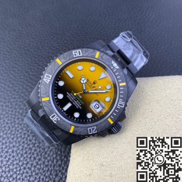 Date Rolex Submariner​ Custom Gradient Yellow Size 40mm Watch