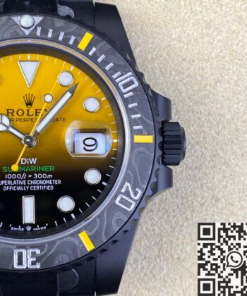 Date Rolex Submariner​ Custom Gradient Yellow Size 40mm Watch