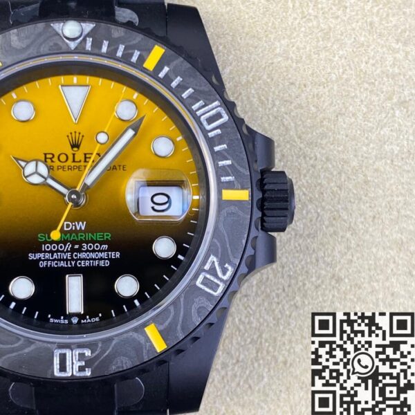 Date Rolex Submariner​ Custom Gradient Yellow Size 40mm Watch