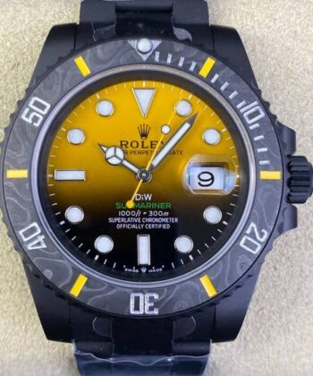 Date Rolex Submariner​ Custom Gradient Yellow Size 40mm Watch