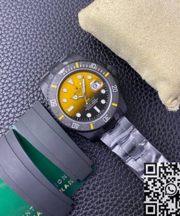Date Rolex Submariner​ Custom Gradient Yellow Size 40mm Watch