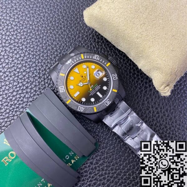Date Rolex Submariner​ Custom Gradient Yellow Size 40mm Watch