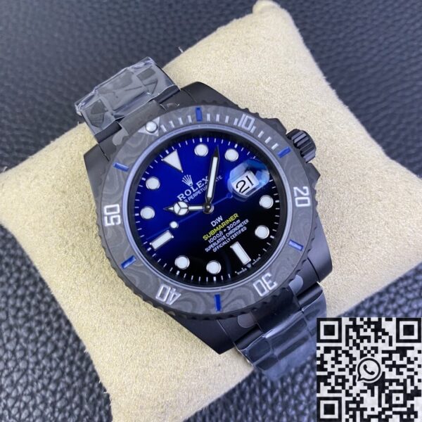 Mens Rolex Submariner​ Custom Gradient Blue Size 40mm Watch