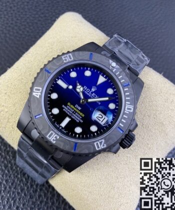 Mens Rolex Submariner​ Custom Gradient Blue Size 40mm Watch