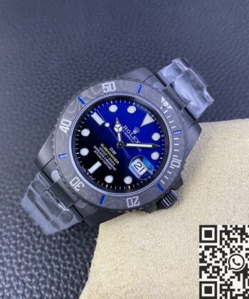 Mens Rolex Submariner​ Custom Gradient Blue Size 40mm Watch