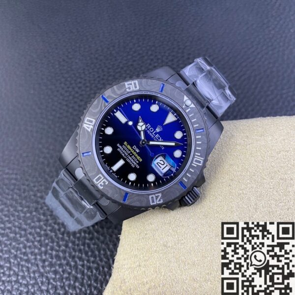 Mens Rolex Submariner​ Custom Gradient Blue Size 40mm Watch