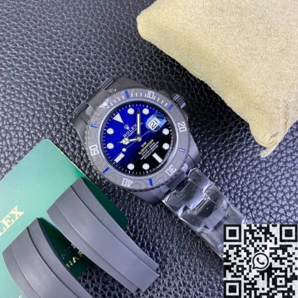 Mens Rolex Submariner​ Custom Gradient Blue Size 40mm Watch