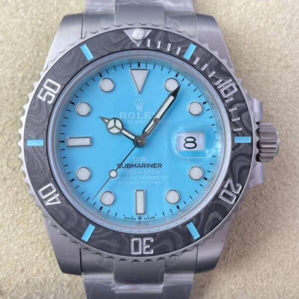 Rolex Men's Submariner​ Custom Tiffany Blue Size 40mm Watch