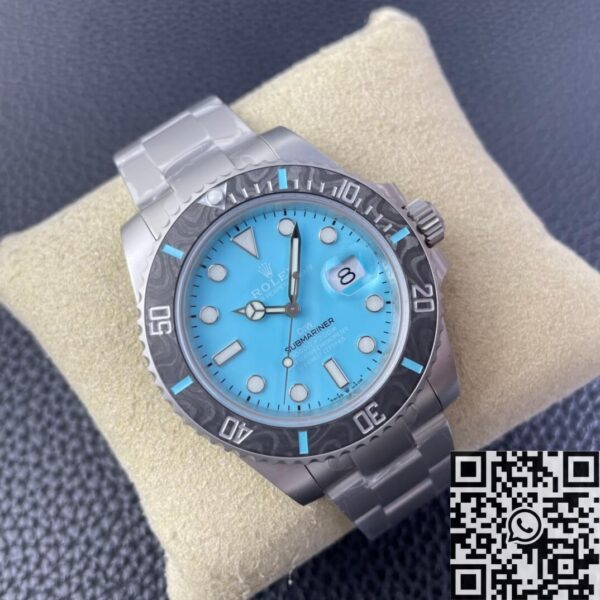 Rolex Men's Submariner​ Custom Tiffany Blue Size 40mm Watch