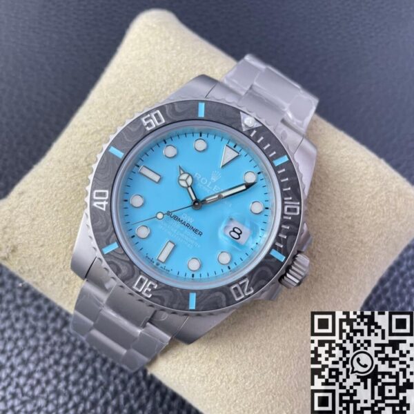 Rolex Men's Submariner​ Custom Tiffany Blue Size 40mm Watch