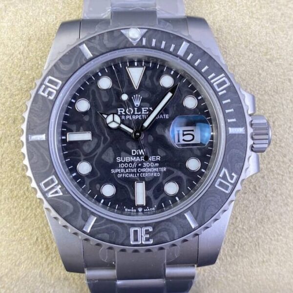 Rolex Submariner Replica Custom Carbon Fiber Dial Size 40mm