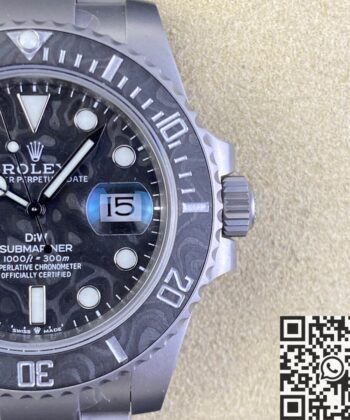 Rolex Submariner Replica Custom Carbon Fiber Dial Size 40mm